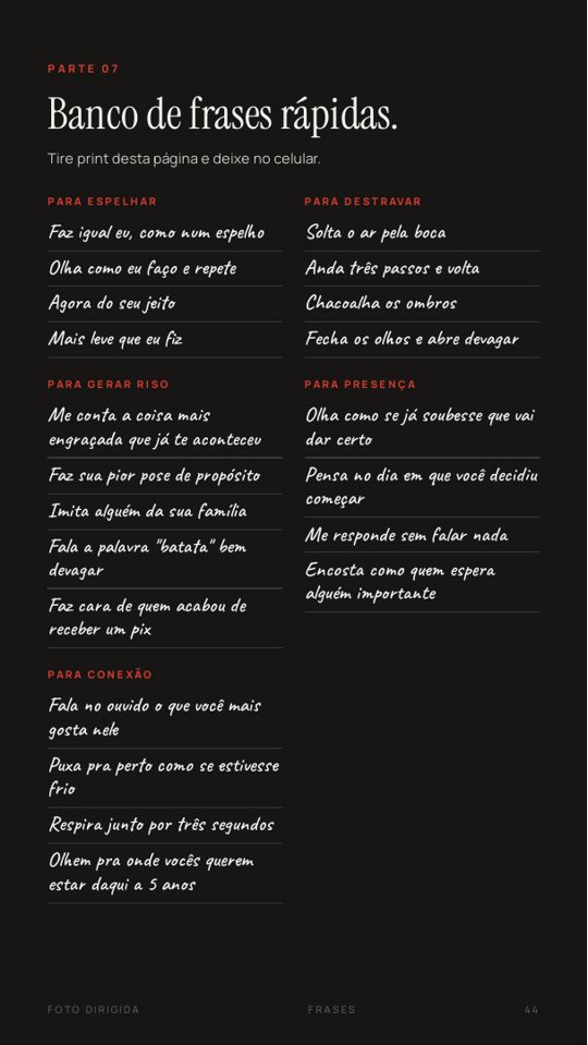 Banco de frases rápidas